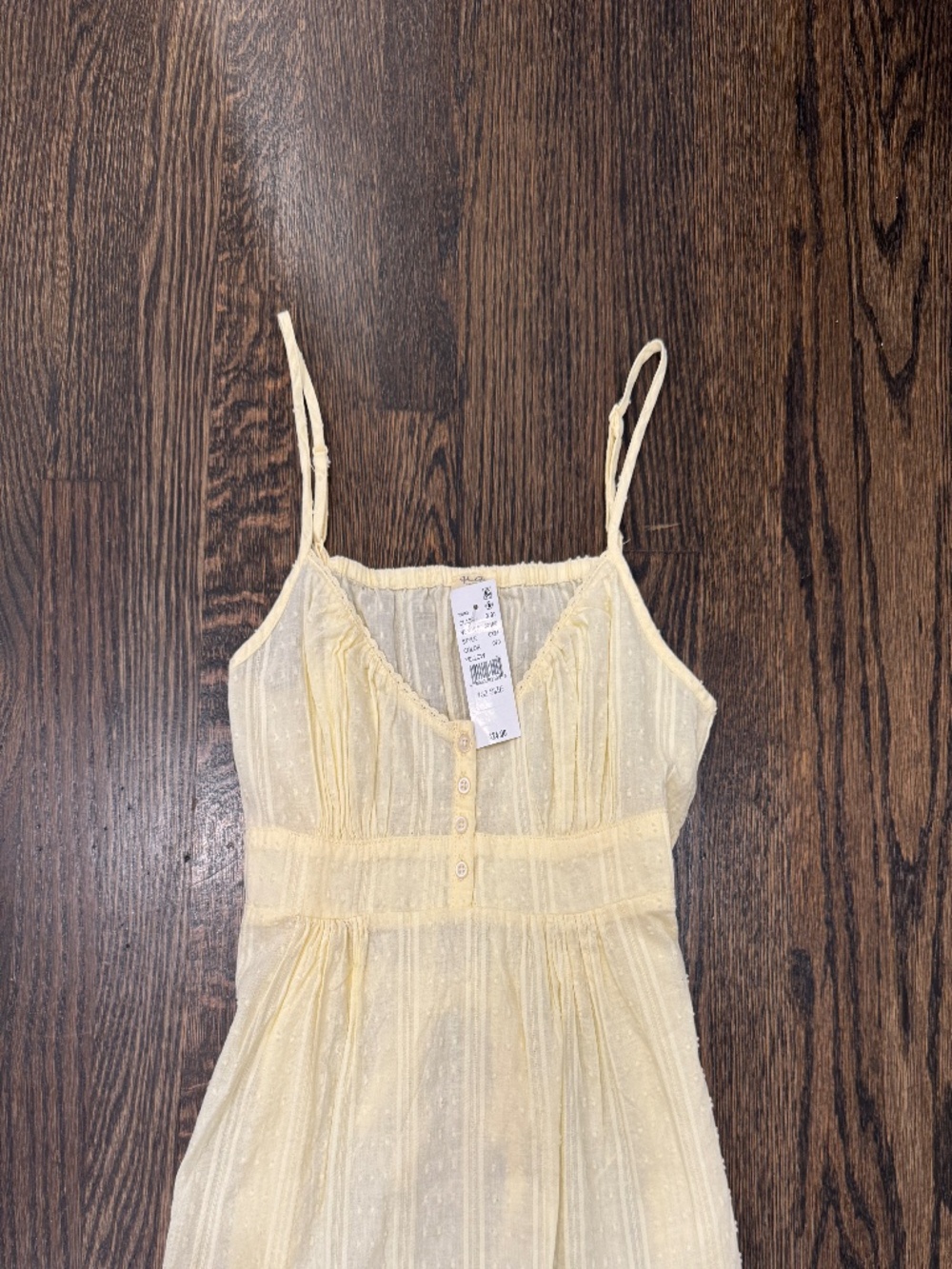 John Galt Yellow Dotted Tiffany Tank Top